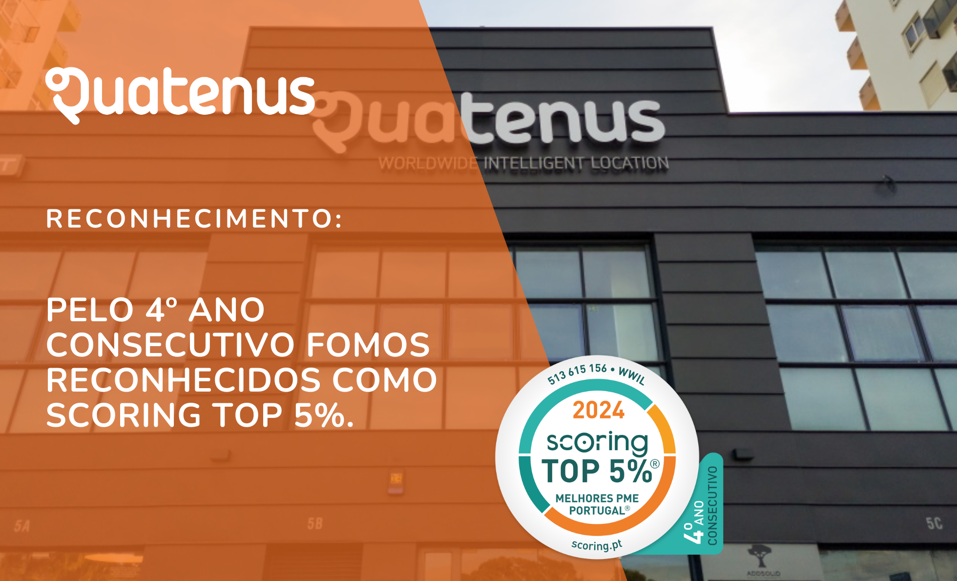 Quatenus alcança o Scoring Top 5% das empresas de confiança pelo quarto ano consecutivo