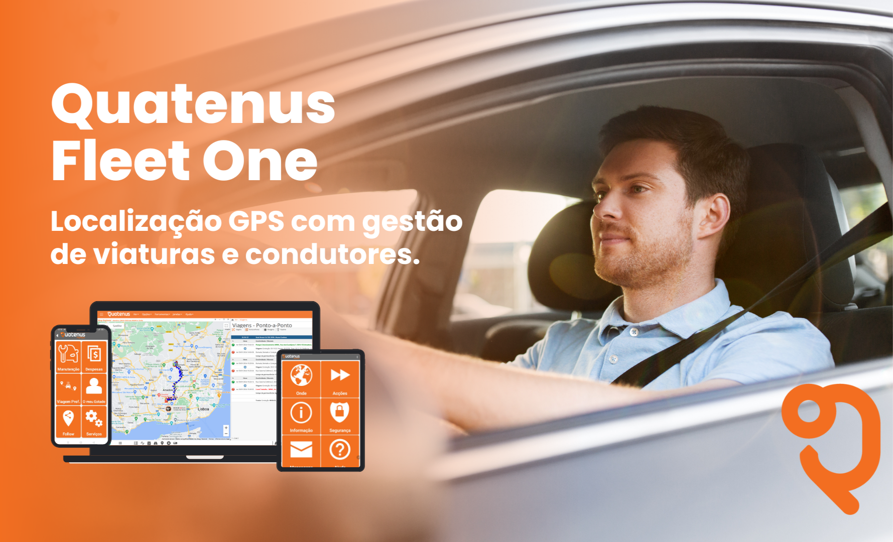 Quatenus Fleet ONE: Gestão de Frota com Localização GPS para Viaturas e Condutores